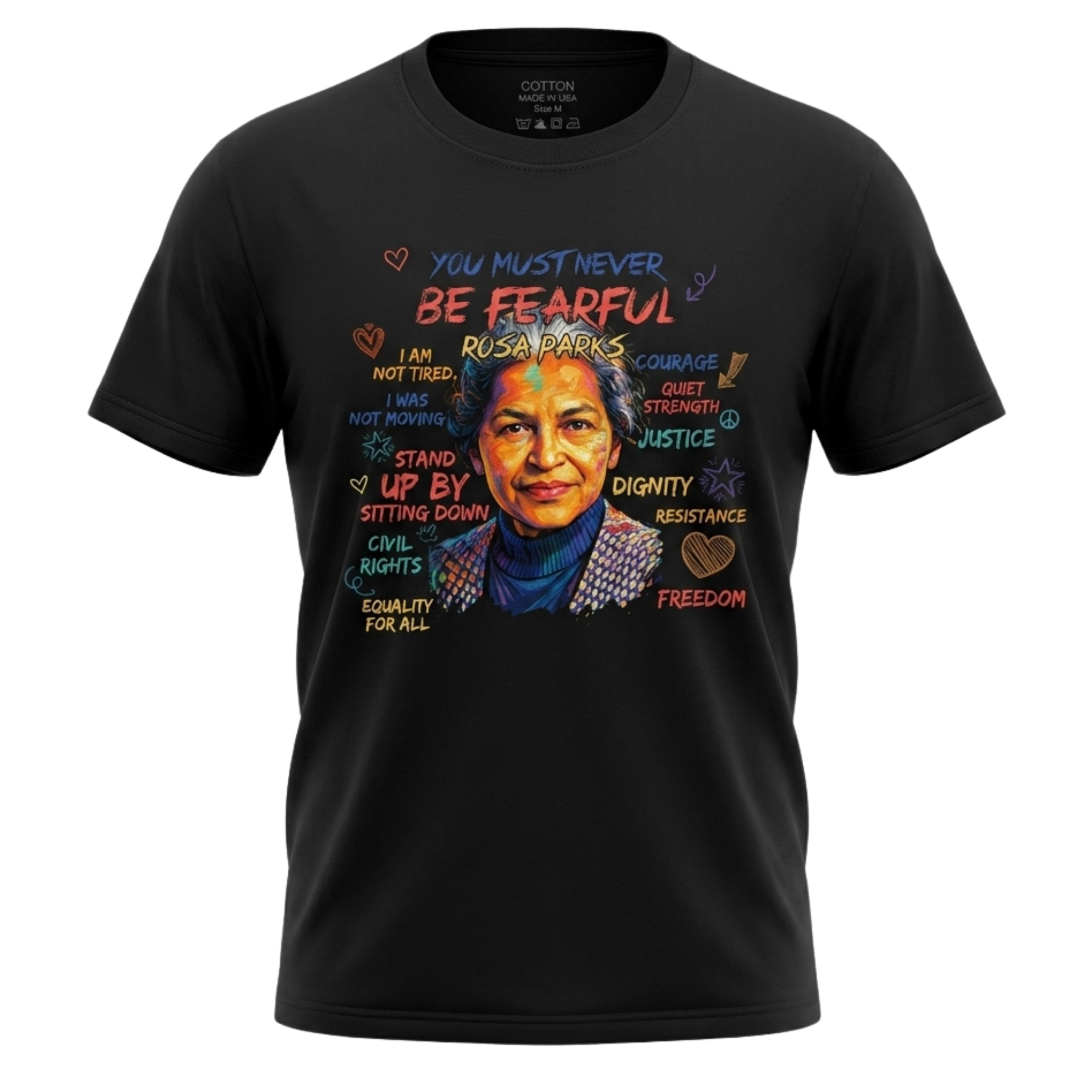Rosa Parks – You Must Never Be Fearful Tee