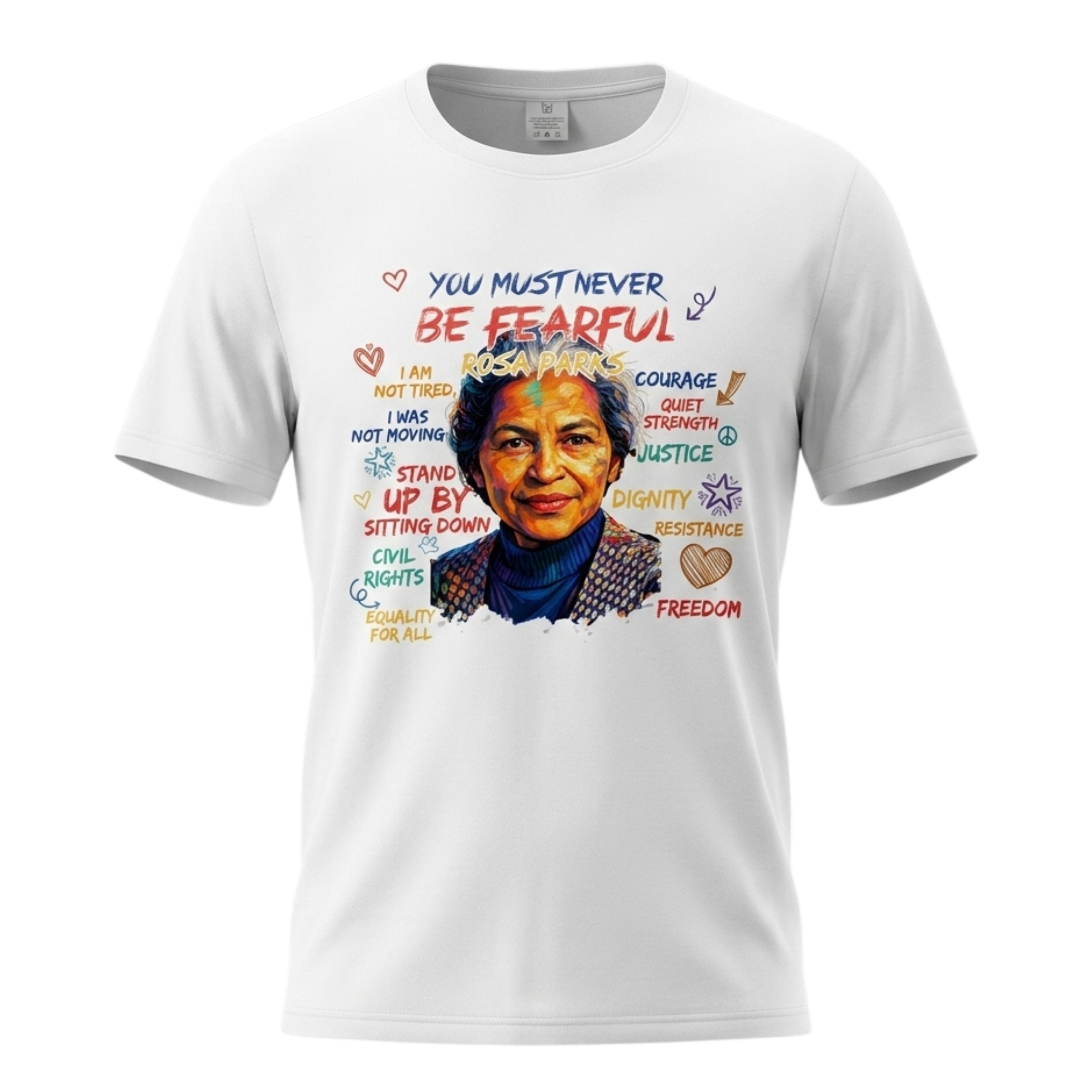Rosa Parks – You Must Never Be Fearful Tee