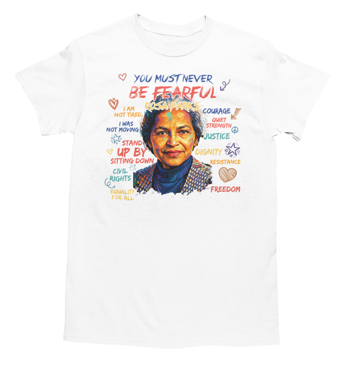 Rosa Parks – You Must Never Be Fearful Tee