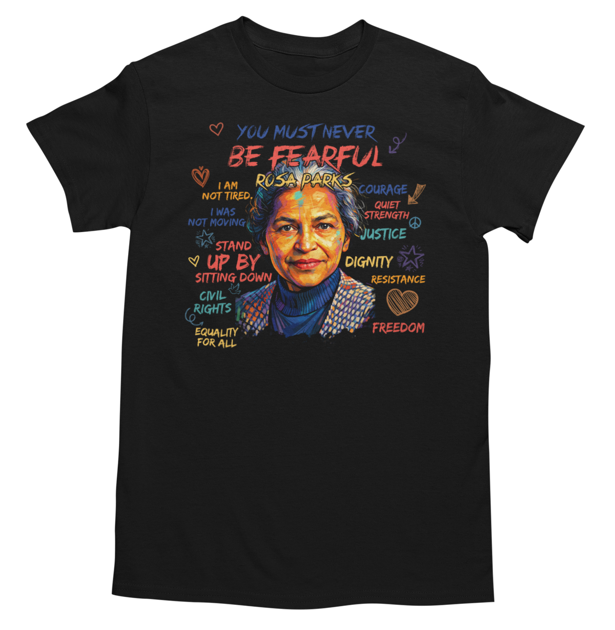 Rosa Parks – You Must Never Be Fearful Tee
