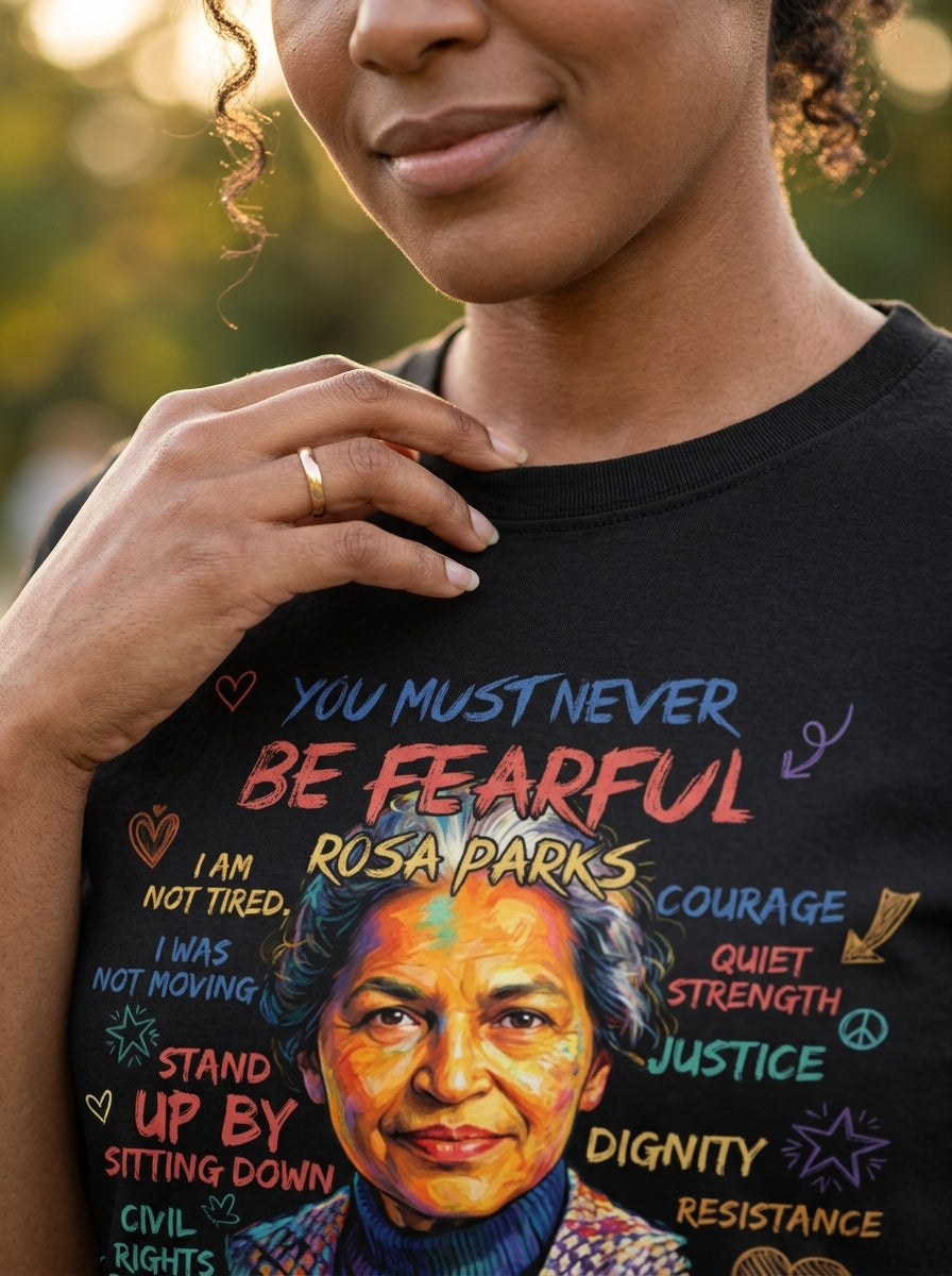 Rosa Parks – You Must Never Be Fearful Tee